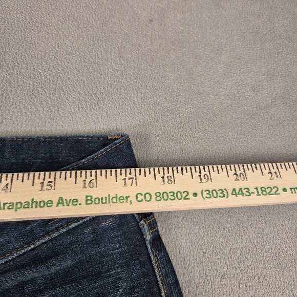 Uniqlo Jeans Mens 33x26 Blue Dark Wash Selvedge Slim Straight Denim Five Pocket - Picture 5 of 9